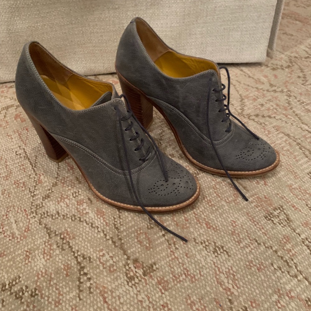 Anthropologie leather oxford ankle boots
